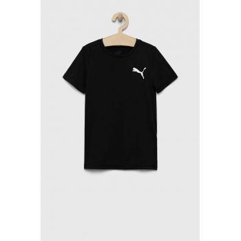Puma tricou copii ACTIVE Small Logo Tee B culoarea negru, cu imprimeu