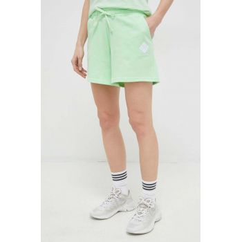 Columbia pantaloni scurți Trek femei, culoarea verde, cu imprimeu, high waist 2032941 ieftini