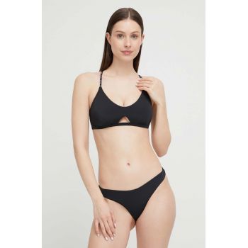 Fila costum de baie din două piese culoarea negru, cupa usor rigidizata