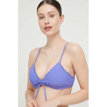 Hollister Co. sutien de baie culoarea violet, cupa usor rigidizata ieftin