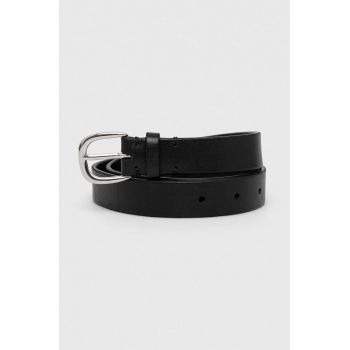 Marc O'Polo curea de piele femei, culoarea negru