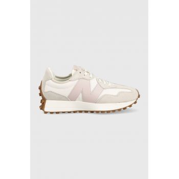 New Balance sneakers din piele WS327AL culoarea alb
