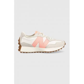 New Balance sneakers din piele WS327AM culoarea alb