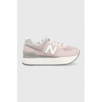 New Balance sneakers WL574ZSE culoarea roz WL574ZSE-ZSE de firma originali