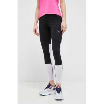 Puma leggins de alergare Favourite culoarea negru, neted