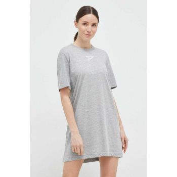 Reebok rochie culoarea gri, mini, oversize