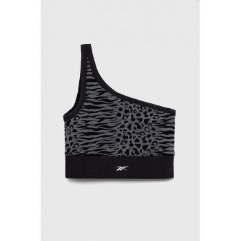 Reebok sutien sport Modern Safari culoarea negru, modelator ieftin