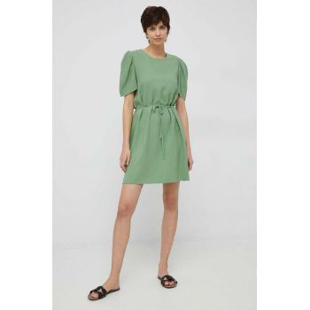 United Colors of Benetton rochie culoarea verde, mini, drept
