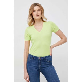 United Colors of Benetton tricou din bumbac culoarea verde