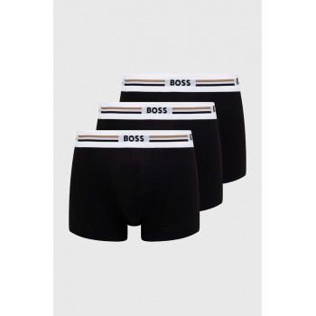 BOSS boxeri 3-pack barbati, culoarea negru, 50492200