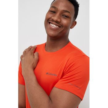 Columbia tricou sport Zero Rules culoarea portocaliu, neted