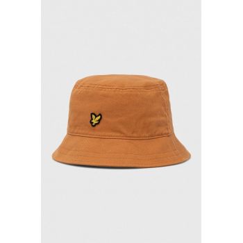 Lyle & Scott palarie din bumbac culoarea portocaliu, bumbac