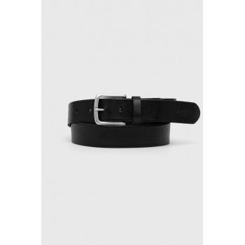 Marc O'Polo curea de piele barbati, culoarea negru