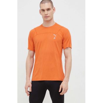 Puma tricou de alergare Seasons culoarea portocaliu, neted