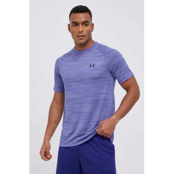 Under Armour tricou de antrenament Tiger Tech 2.0 culoarea violet, melanj