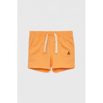 GAP pantaloni scurți din bumbac pentru copii culoarea portocaliu, neted