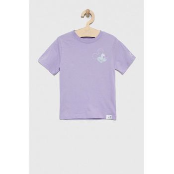 GAP tricou de bumbac pentru copii x Disney culoarea violet, cu imprimeu