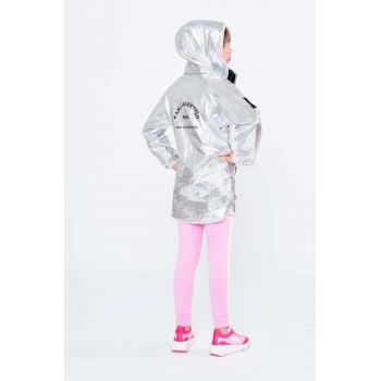 Karl Lagerfeld pantaloni de trening pentru copii culoarea roz, cu imprimeu