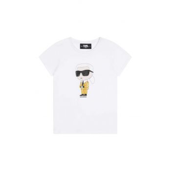 Karl Lagerfeld tricou copii culoarea alb