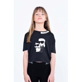 Karl Lagerfeld tricou copii culoarea negru