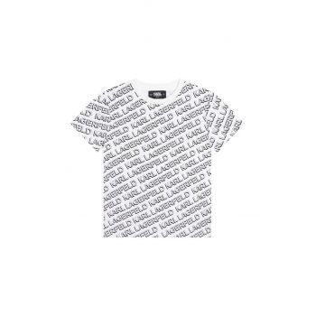 Karl Lagerfeld tricou de bumbac pentru copii culoarea gri, modelator
