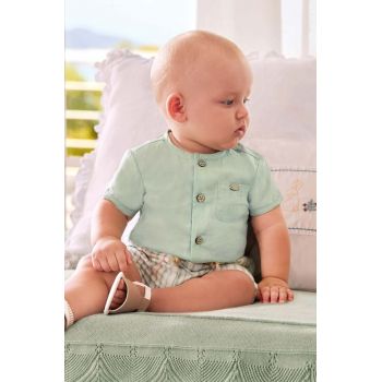 Mayoral Newborn set de bumbac pentru bebelusi culoarea turcoaz