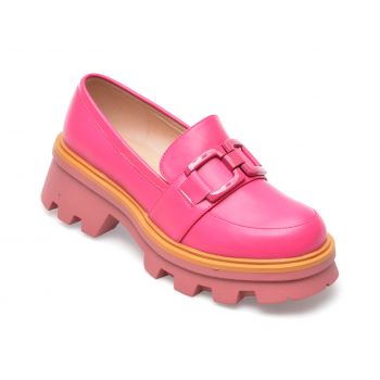 Mocasini EPICA fucsia, 2A31NE2, din piele naturala
