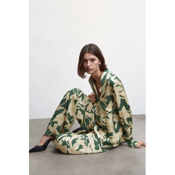 Camasa vaporoasa cu model floral Cammo