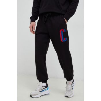 Champion pantaloni de trening culoarea negru, cu imprimeu