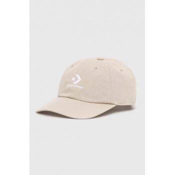 Converse sapca culoarea bej, cu imprimeu