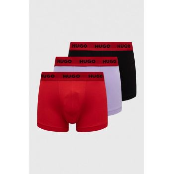 HUGO boxeri 3-pack barbati, culoarea negru de firma originali