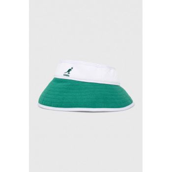 Kangol sapca cozoroc culoarea verde, neted