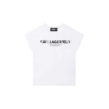 Karl Lagerfeld tricou copii culoarea alb