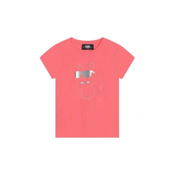 Karl Lagerfeld tricou copii culoarea roz