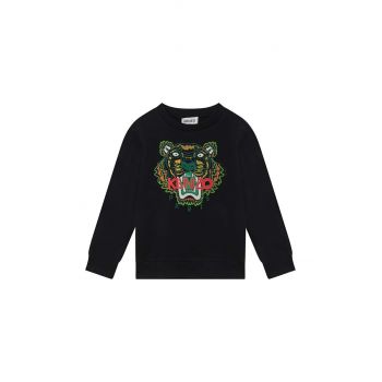 Kenzo Kids bluza copii culoarea negru, cu imprimeu