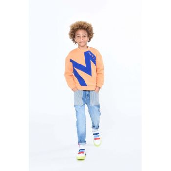 Marc Jacobs hanorac de bumbac pentru copii culoarea portocaliu, cu imprimeu