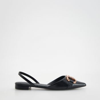 Reserved - Pantofi cu detaliu cu cataramă - Negru