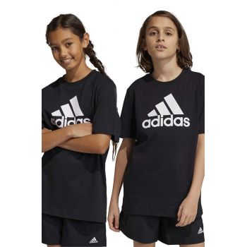 adidas tricou de bumbac pentru copii U BL culoarea negru, cu imprimeu