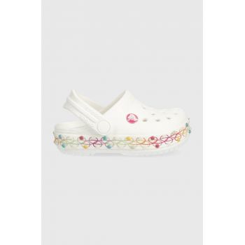 Crocs slapi copii culoarea alb de firma originali