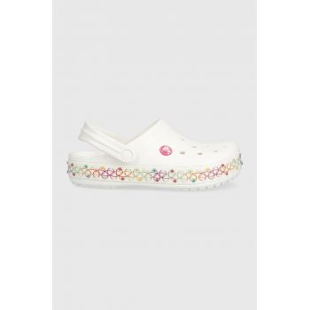 Crocs slapi copii culoarea alb