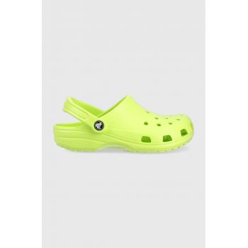 Crocs slapi copii culoarea verde ieftini