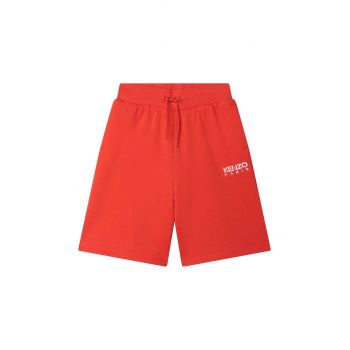 Kenzo Kids pantaloni scurți din bumbac pentru copii culoarea rosu de firma originali