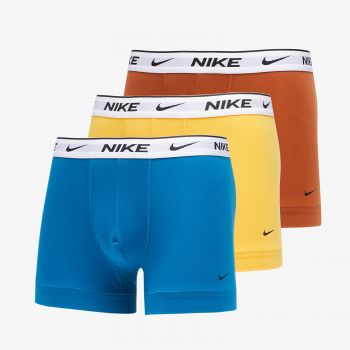 Nike Everyday Cotton Stretch Trunk 3 Pack Green Abyss/ Laser Orange/ Russet