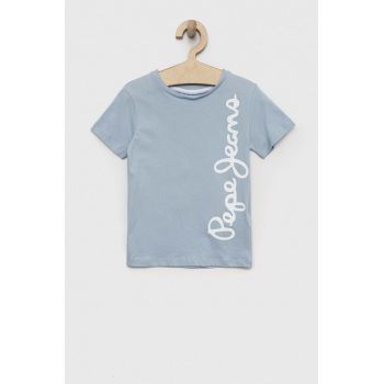 Pepe Jeans tricou de bumbac pentru copii cu imprimeu