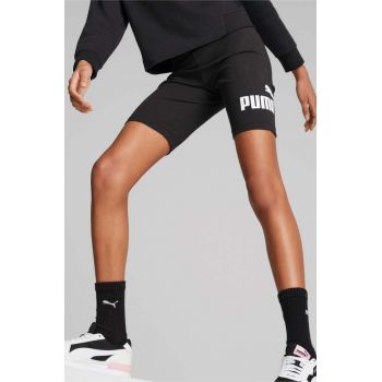 Puma pantaloni scurti copii ESS+ Logo Short Leggings G culoarea negru, cu imprimeu