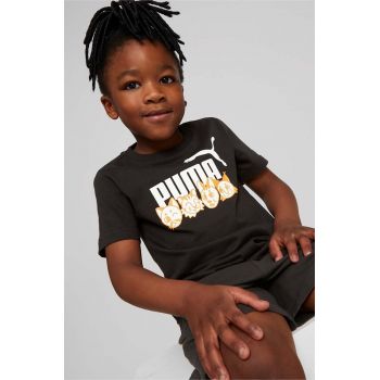Puma tricou de bumbac pentru copii ESS+ MATES Tee culoarea negru, cu imprimeu