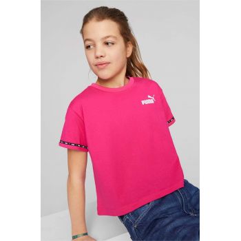 Puma tricou de bumbac pentru copii PUMA POWER Tape Tee G culoarea roz