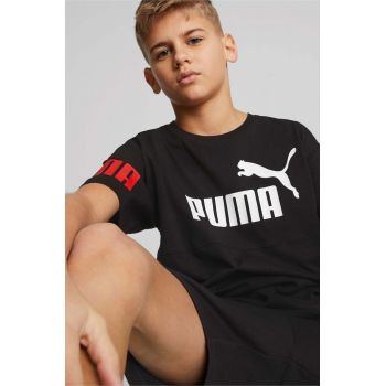 Puma tricou de bumbac pentru copii PUMA POWER Tee B culoarea negru, cu imprimeu de firma original