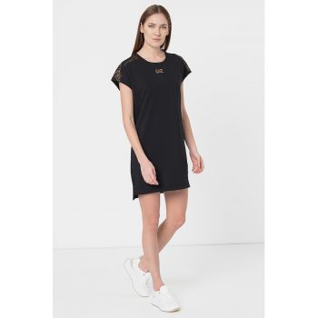 Rochie-tricou din amestec de modal cu logo discret