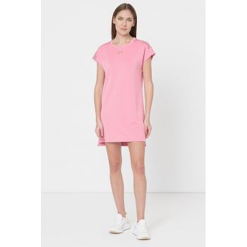 Rochie-tricou din amestec de modal cu logo discret